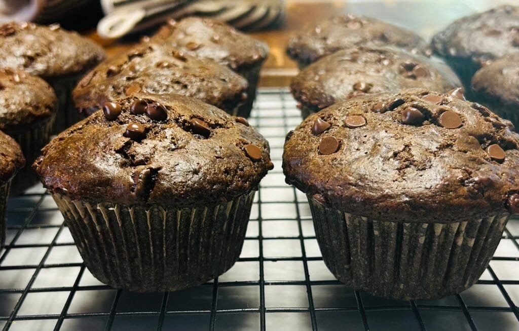 double chocolate muffins