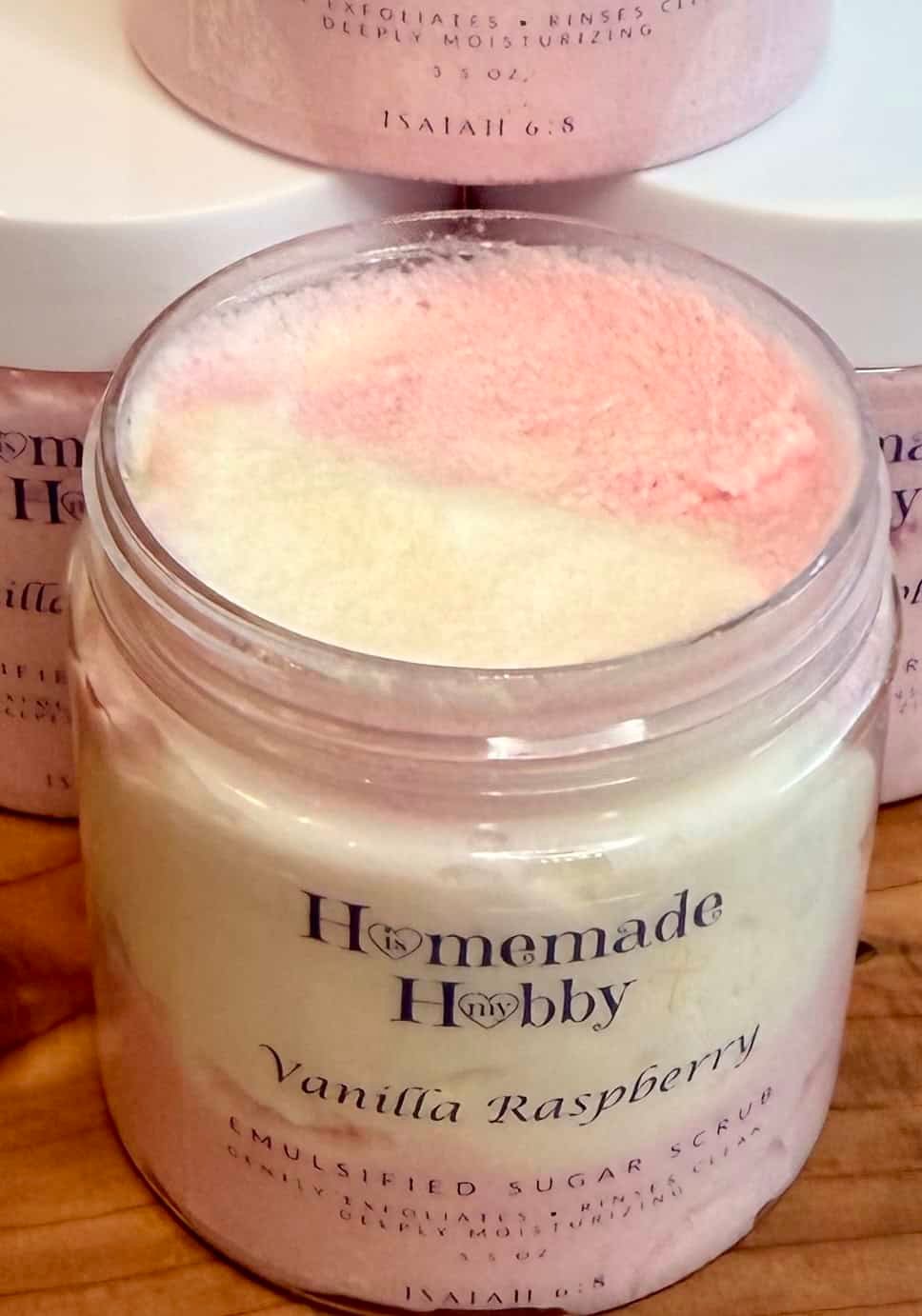 Vanilla Raspberry Emulsified Sugar Scrub - Image 2