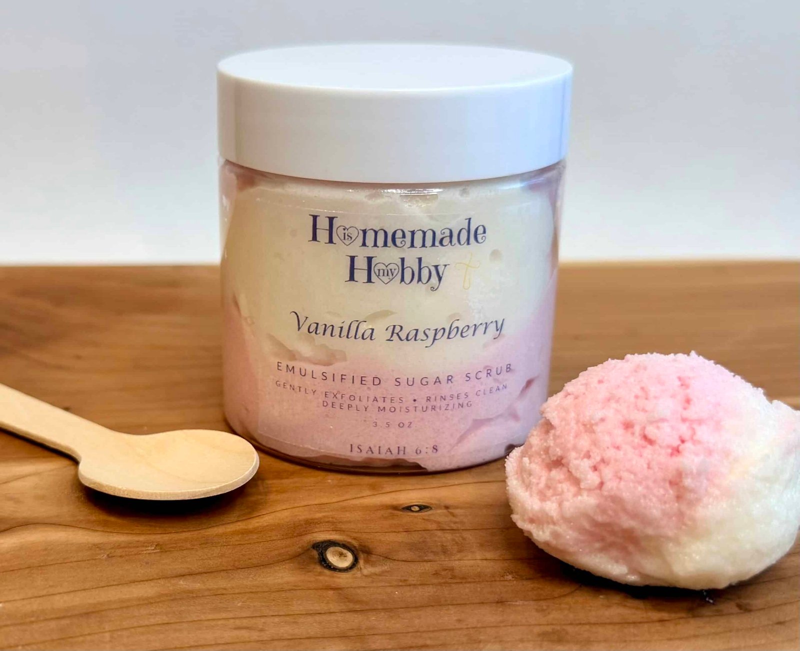 Vanilla Raspberry Emulsified Sugar Scrub