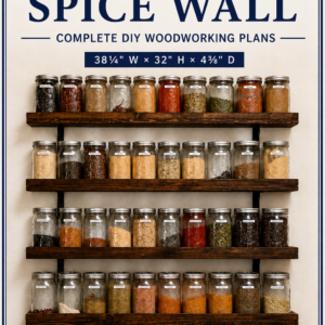 Mason Jar Spice Wall – DIY Woodworking Plans