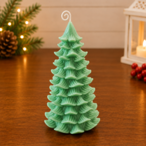 Green Christmas Tree Candle