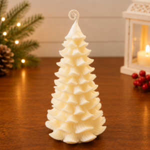 White Christmas Tree Candle