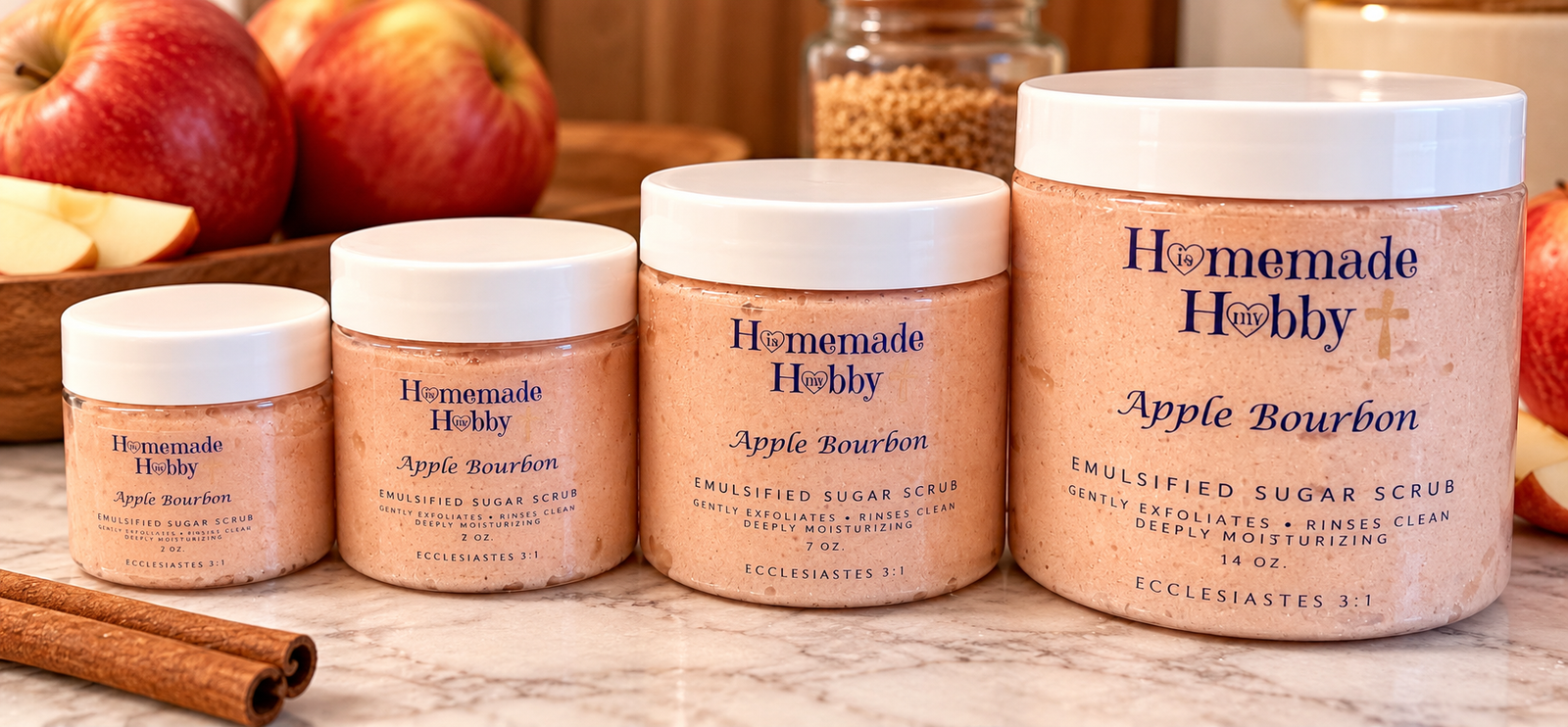 Apple Bourbon Emulsified Sugar Scrub - Image 2