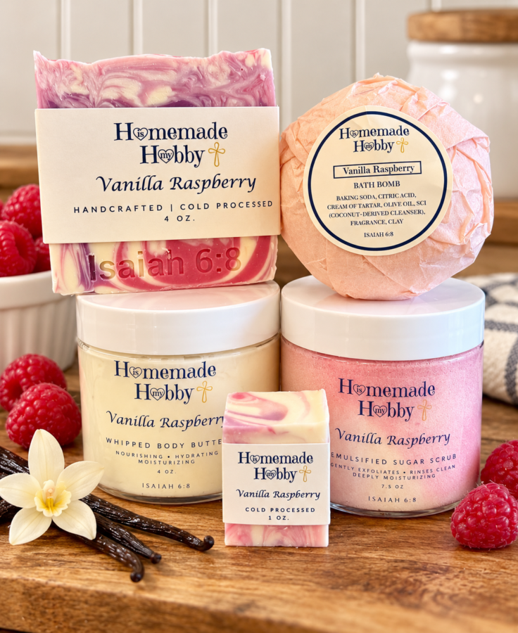 Vanilla Raspberry Soap Cube - Image 4